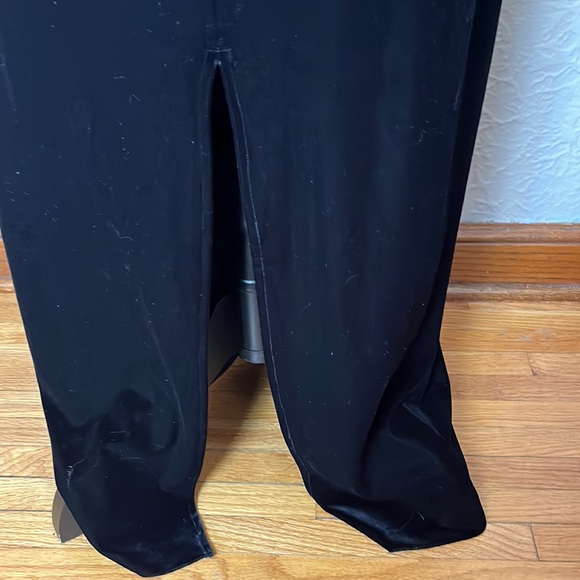 Crimson Velvet Dress And Beaded Jacket Set - Picture 11 of 14